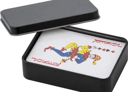 Robuste Blechbox mit Nathan's Spielkartenset – Stilvolle Aufbewahrung TK Gruppe® Grosshandel 