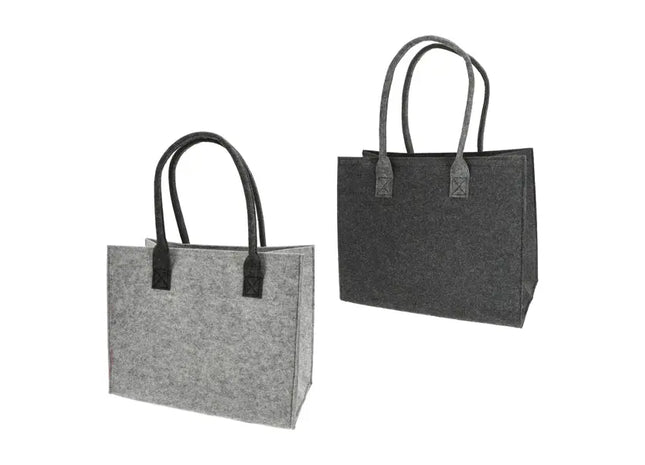 Robuste Filz-Einkaufstasche, 2er-Set, ca. 42cm x 33cm - Umweltfreundlich & Geräumig TK Gruppe® Grosshandel 