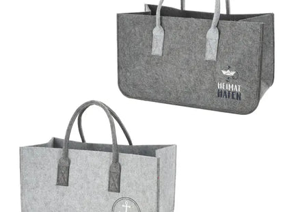 Robuste Filztasche für Kaminholz AHOI 2er-Set – Stilvoller Holzträger für Lagerung und Transport TK Gruppe® Grosshandel 