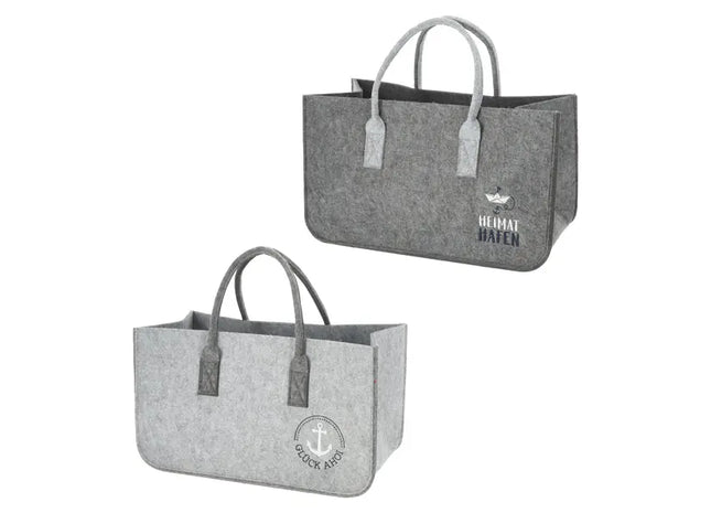 Robuste Filztasche für Kaminholz AHOI 2er-Set – Stilvoller Holzträger für Lagerung und Transport TK Gruppe® Grosshandel 