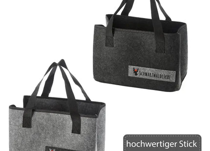 Robuste Filztasche zur Aufbewahrung - Schwarzwaldliebe Design | 2er Set | Umweltfreundlich TK Gruppe® Grosshandel 