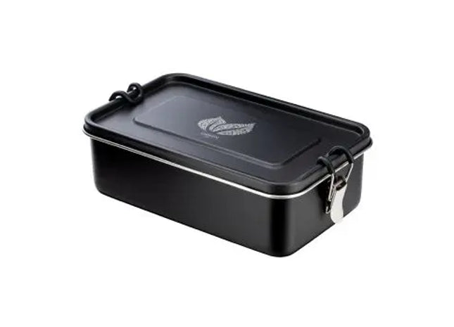 Robuste Lunchbox RE98-LUNCHBREAK - Stilvoll Schwarz & Silber, Ideal für Arbeit & Schule TK Gruppe® Grosshandel 