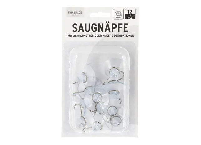 Robuste Saughaken – 12er Set mit Metallhaken, Durchmesser 3,5 cm TK Gruppe® Grosshandel 
