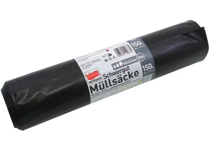 Robuste Schwarze Müllbeutel 150L, 80x120cm, 10er-Pack TK Gruppe® Grosshandel 