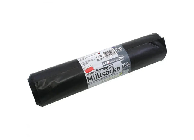 Robuste Schwarze Müllbeutel 150L, 80x120cm, 10er-Pack TK Gruppe® Grosshandel 