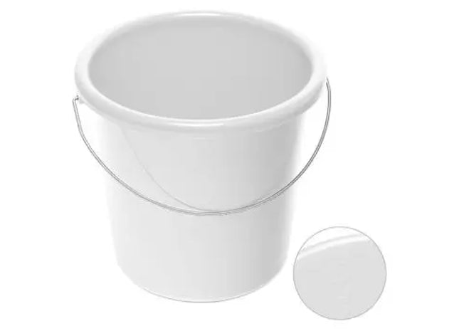 Robuster 10 Liter Universal-Eimer in Weiß - Vielseitig Einsetzbar TK Gruppe® Grosshandel 