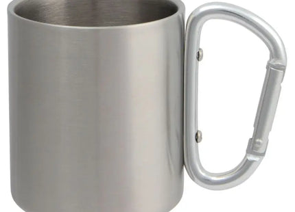 Robuster Edelstahlbecher HIKING DAY - Silber, Perfekt für Outdoor-Abenteuer TK Gruppe® Grosshandel 