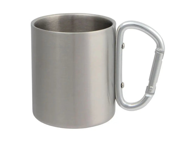 Robuster Edelstahlbecher HIKING DAY - Silber, Perfekt für Outdoor-Abenteuer TK Gruppe® Grosshandel 