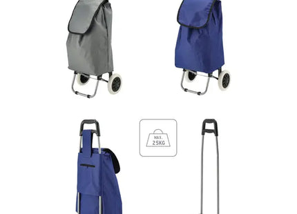 Robuster Einkaufstrolley im Doppelpack, Tragkraft bis 45 kg, Stabiler Einkaufswagen TK Gruppe® Grosshandel 