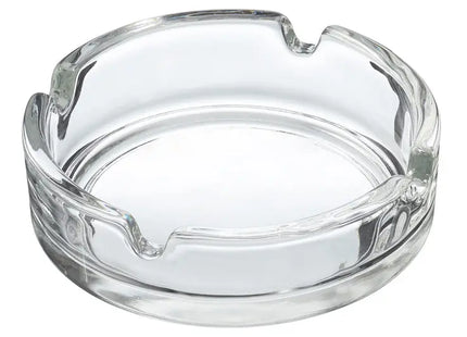 Robuster Glas-Aschenbecher Basic – Rund, Transparent, 10 cm Durchmesser TK Gruppe® Grosshandel 