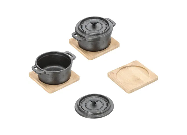 Robuster Gusseisen Kochtopf mit zwei Griffen, ca. 13x6 cm TK Gruppe® Grosshandel 