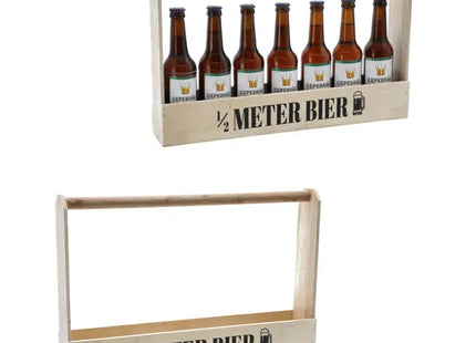 Robuster Holz-Bierträger, Flaschenhalter, Länge 50 cm TK Gruppe® Grosshandel 
