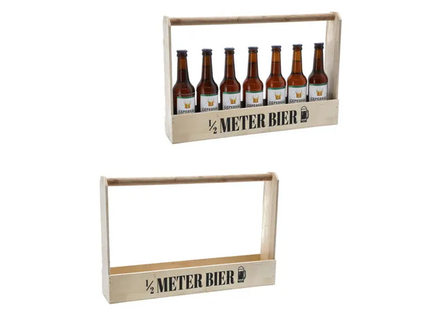 Robuster Holz-Bierträger, Flaschenhalter, Länge 50 cm TK Gruppe® Grosshandel 