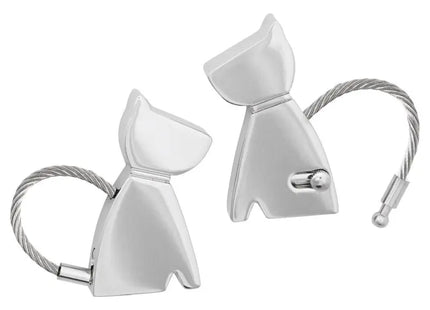 Robuster Hund-Schlüsselanhänger in Silberfarbe – Elegant & Langlebig, Ideal für Tierliebhaber TK Gruppe® Grosshandel 