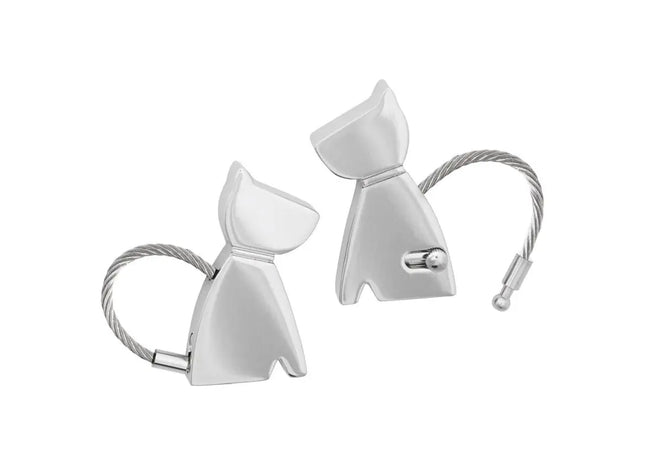Robuster Hund-Schlüsselanhänger in Silberfarbe – Elegant & Langlebig, Ideal für Tierliebhaber TK Gruppe® Grosshandel 