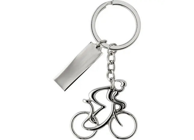 Robuster Metall-Schlüsselanhänger Cirilio - Elegantes Silber TK Gruppe® Grosshandel 