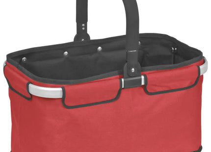 Robuster Polyester Einkaufskorb mit Aluminiumhenkeln, Rot TK Gruppe® Grosshandel 