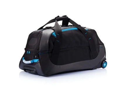 Robuster XXL Outdoor-Rollkoffer - Abenteuer-Design in Blau-Schwarz TK Gruppe® Grosshandel 