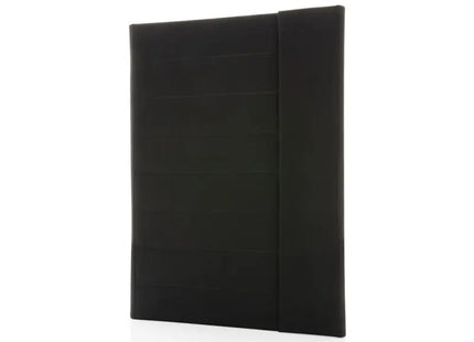 Robustes A4-Portfolio aus recyceltem Material mit Magnetverschluss - Schwarz TK Gruppe® Grosshandel 