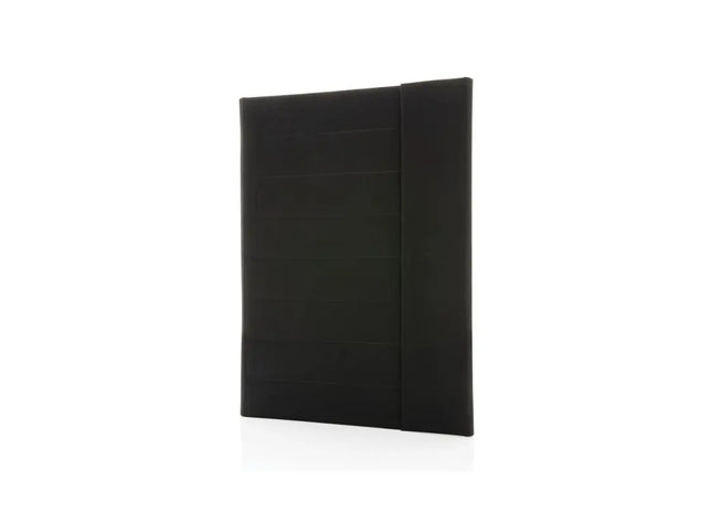 Robustes A4-Portfolio aus recyceltem Material mit Magnetverschluss - Schwarz TK Gruppe® Grosshandel 