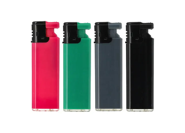 Robustes Elektronik-Sturmfeuerzeug, 5er-Set - Windfest, Wetterbeständig, Einfarbig TK Gruppe® Grosshandel 