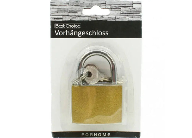 Robustes Messingschloss, 5cm, Sicherheitsvorhängeschloss auf Karte TK Gruppe® Grosshandel 