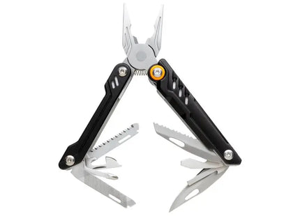 Robustes Multifunktionswerkzeug Excalibur mit Zange: Schwarz-orange Werkzeugset für vielseitige Anwendungen TK Gruppe® Grosshandel 