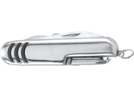 Robustes Taschenmesser Aiden, Rostfreier Stahl, Silber, Vielseitig TK Gruppe® Grosshandel 