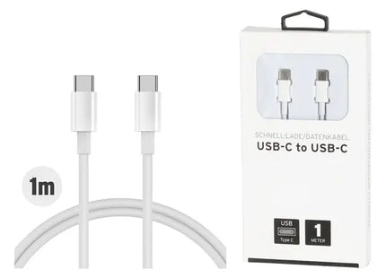 Robustes USB-C zu USB-C Ladekabel, 1m – Schnellladen & Datenübertragung TK Gruppe® Grosshandel 
