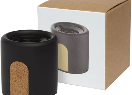 Roca Bluetooth-Lautsprecher aus Kalkstein und Kork - Schwarz - Natürlich & Stilvoll TK Gruppe® Grosshandel 