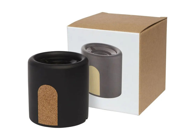 Roca Bluetooth Lautsprecher, Kalkstein & Kork, Schwarz, modern & umweltfreundlich TK Gruppe® Grosshandel 