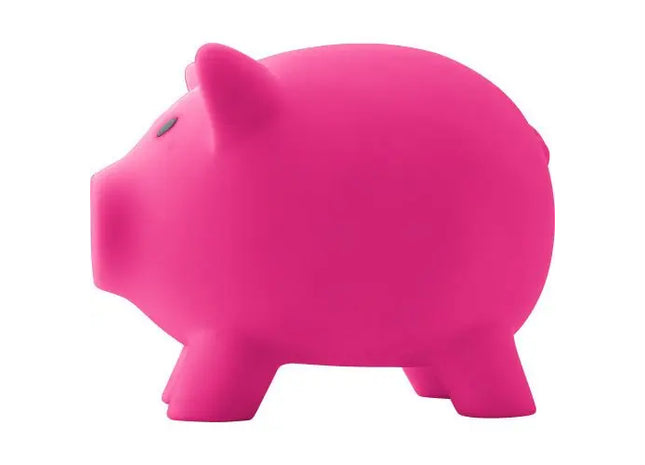 Roger Sparschwein aus Kunststoff - rosa, langlebiges Sparschwein für alle Altersgruppen TK Gruppe® Grosshandel 