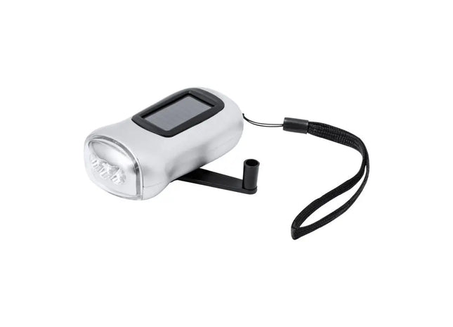 Rogla Taschenlampe mit doppelter Stromversorgung - Silber, vielseitig und leistungsstark TK Gruppe® Grosshandel 