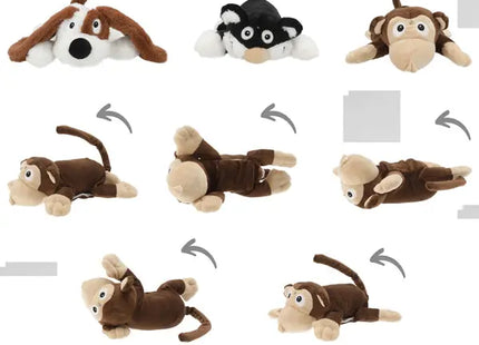 Rollendes, lachendes Tier - 3er-Set, ca. 25x20cm, Lustige, interaktive Tier-Spielzeuge TK Gruppe® Grosshandel 