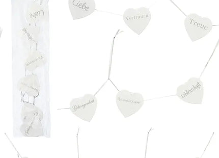 Romantische Girlande 'Liebe' mit Herzklammern, 100 cm - Dekoratives Banner TK Gruppe® Grosshandel 