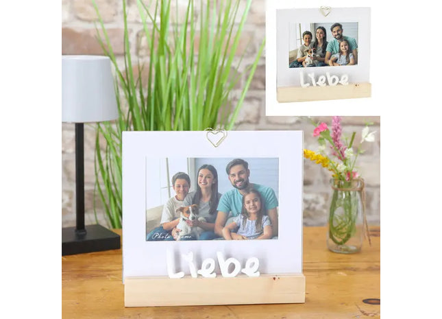 Romantischer Fotorahmen, Herzdekor, ca. 19x18cm - Perfekt für Liebeserinnerungen und Dekoration TK Gruppe® Grosshandel 