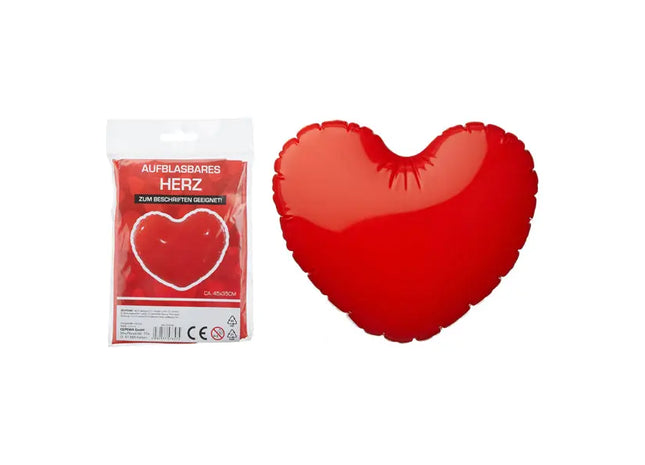 Romantisches Aufblasbares Herz, ca. 45cm - Perfekte Dekoration für Partys und besondere Anlässe TK Gruppe® Grosshandel 