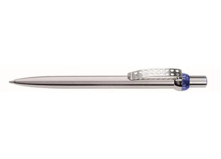 Rondo Chrom L Druckkugelschreiber - Blau - Eleganter & Robuster Schreibstift TK Gruppe® Grosshandel 