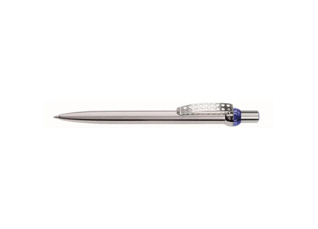 Rondo Chrom L Druckkugelschreiber - Blau - Eleganter & Robuster Schreibstift TK Gruppe® Grosshandel 