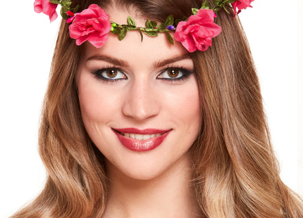 Rosa Blumen-Stirnband für Frauen, elegantes Blumen-Haarband für Partys und Hochzeiten TK Gruppe® Grosshandel 
