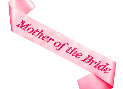 Rosa Schärpe Für Mutter Der Braut Mit Pinker Schrift, Hochzeitsaccessoire TK Gruppe® Grosshandel 