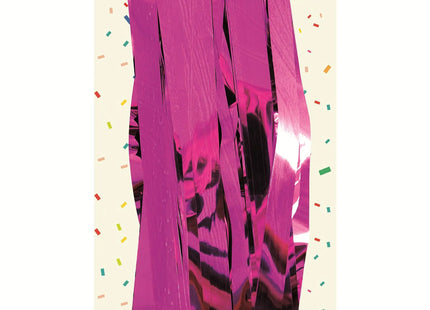 Rosa Türvorhang-Folie, 1,2 cm geschnitten, 92 x 244 cm, dekorativer Vorhang TK Gruppe® Grosshandel 