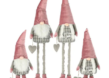 Rosa Wichtel Udo mit Teleskopbeinen, flexibel verstellbar bis 120cm - Doppelpack TK Gruppe® Grosshandel 