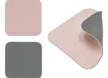 Untersetzer PVC, ca. 10x10cm, Grau/Rosa – Stilvolle Tischmatte | Moderne PVC-Getränkeuntersetzer TK Gruppe® Grosshandel 