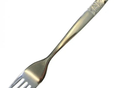 Rostfreie Metallgabel mit Rosenmotiv, 19cm – Beständige B-Serien Besteck TK Gruppe® Grosshandel 