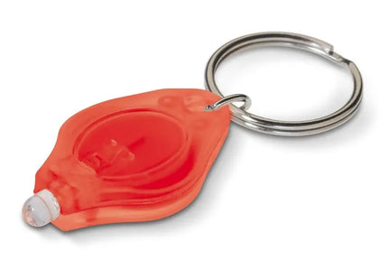 Rot Gefrosteter Schlüsselanhänger mit Mini-Taschenlampe - Hell & Kompakt, 100 Zeichen TK Gruppe® Grosshandel 