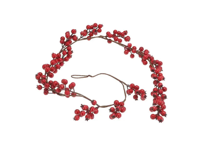 Rote Beerengirlande, Festliche Dekoration, Ca. 120cm Länge TK Gruppe® Grosshandel 