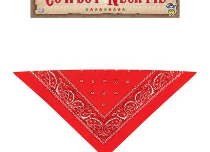 Rote Cowboy-Krawatte – 83 cm x 34 cm, stilvolles Accessoire für Western-Liebhaber! TK Gruppe® Grosshandel 