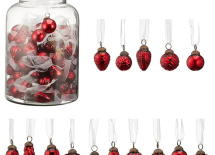 Rote Glasanhänger, 100er-Pack - Leuchtende Schmuckelemente für Bastler TK Gruppe® Grosshandel 