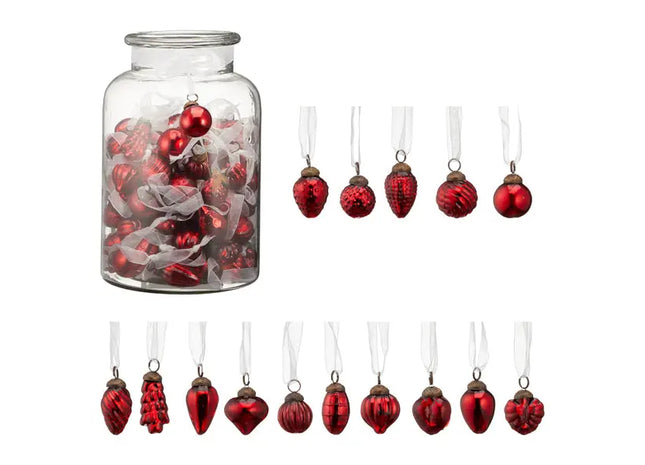 Rote Glasanhänger, 100er-Pack - Leuchtende Schmuckelemente für Bastler TK Gruppe® Grosshandel 